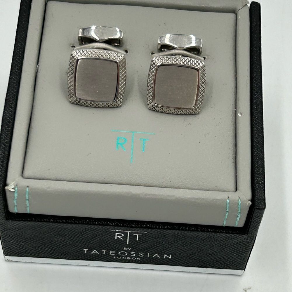 Men’s Tateossian titanium square cufflinks